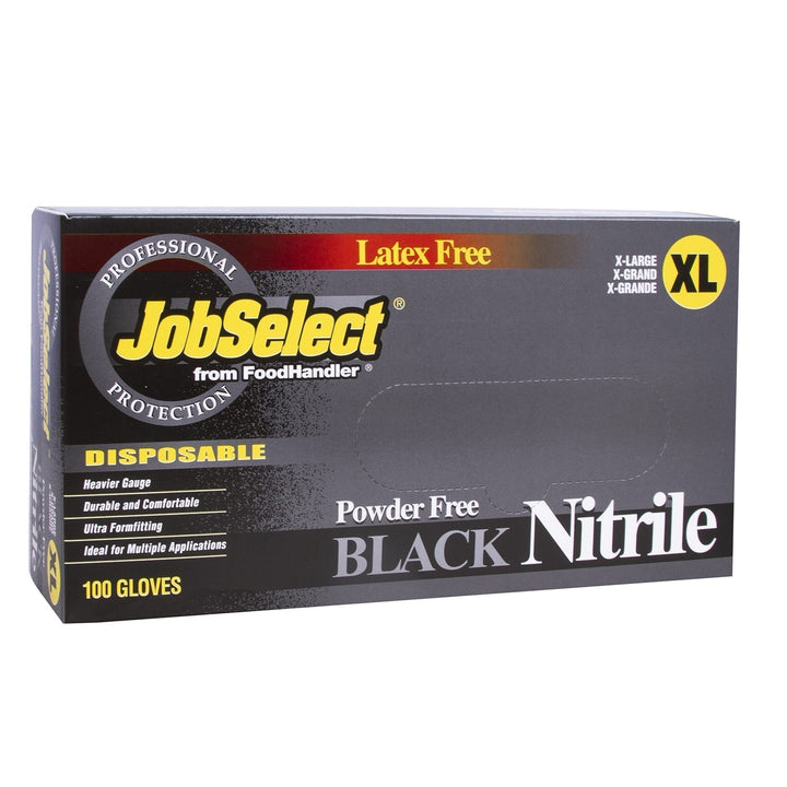 Food Handler 103-218-BLK X-Large Black Powder Free Nitrile Gloves Food Handler