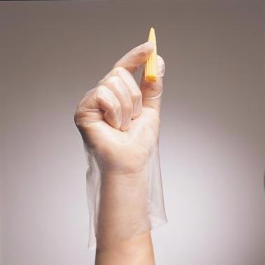 Food Handler 104-FHCT16 Textra Cast Large Clear Poly Gloves Food Handler