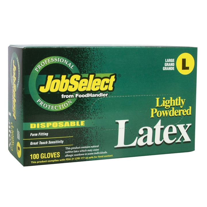 Food Handler 100-206 Large Lightly Powdered Latex Gloves Food Handler