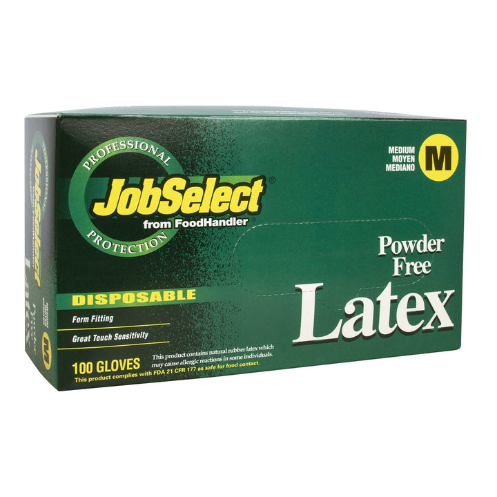Food Handler 100-214 Medium Powder Free Latex Gloves Food Handler