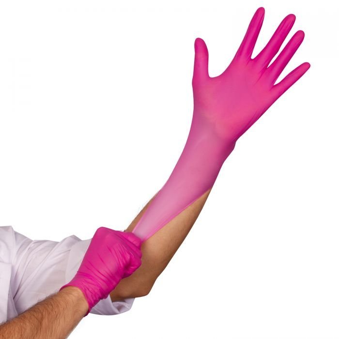 Food Handler Thinsense 103 - TS14 - PNK Medium Pink Nitrile GlovesShopAtDean