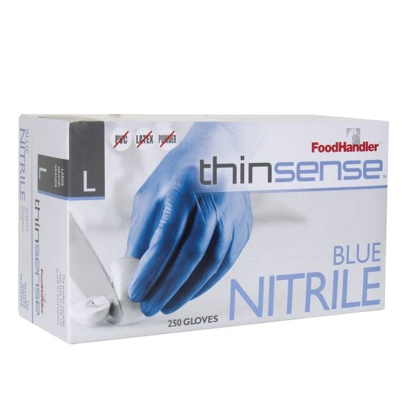 Food Handler Thinsense 103-TS16-BLU Large Blue Nitrile Gloves Food Handler