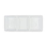 FOH 3 Compartment Porcelain Divided Dish 1 oz Per Compartment