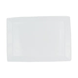 Front of the House Spiral Rectangular Porcelain Plate 5x7 White