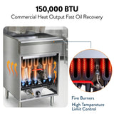 Mercator 65 lb 5 Tube Natural Gas Fryer | MF5N