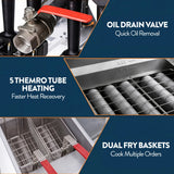 Mercator 65 lb 5 Tube Natural Gas Fryer | MF5N