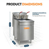 Mercator 65 lb 5 Tube Natural Gas Fryer | MF5N