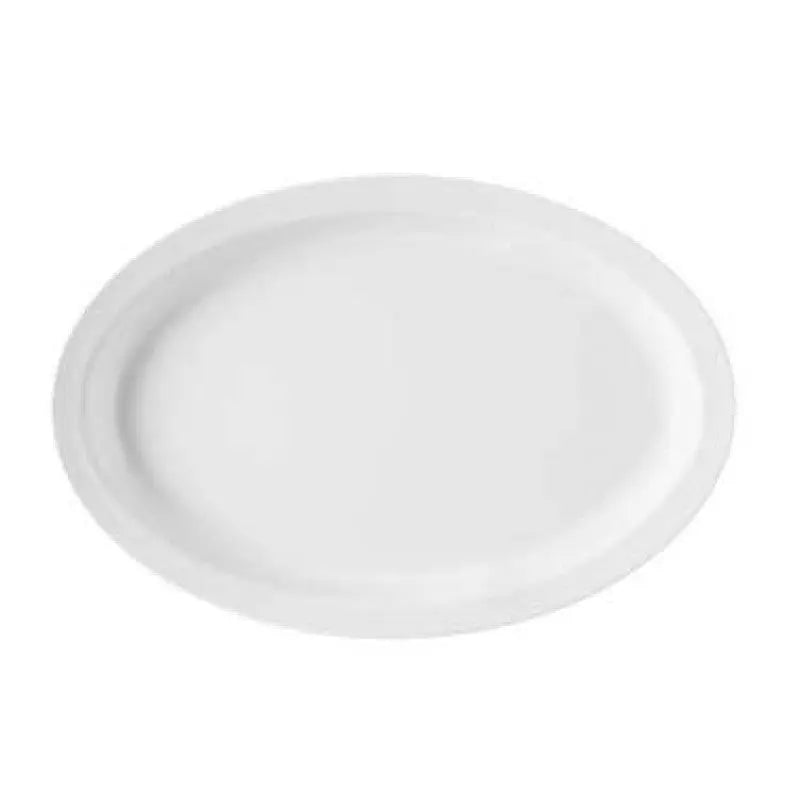 G.E.T. OP-610-W 10 X 6.75" Oval Platter / Supermel/ White G.E.T.