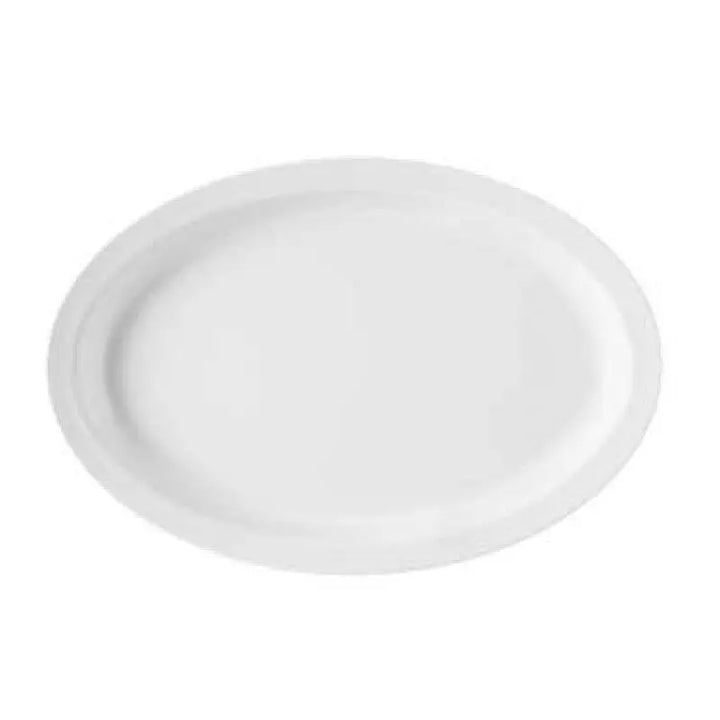 G.E.T. OP-610-W 10 X 6.75" Oval Platter / Supermel/ White G.E.T.
