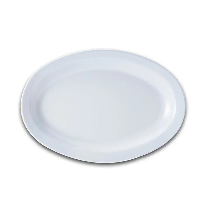 G.E.T. OP-612-W 11.5 X 8 " Oval Platter / Supermel/ White G.E.T.