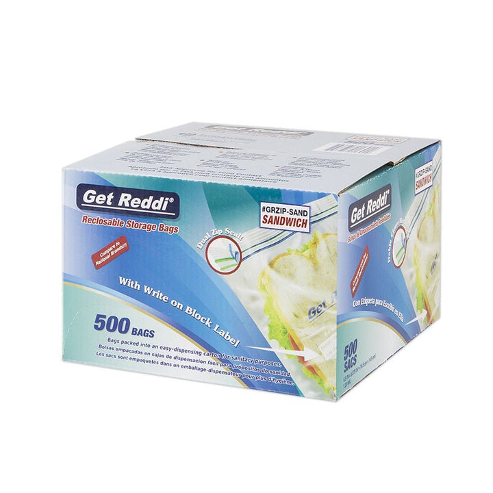 Get Reddi Double Zip Sandwich Bag (#GRZIP-SAND) Pitt Plastics