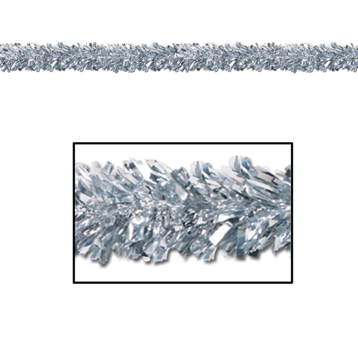 Beistle Gleam 'N Fest Silver Garland 15' X 4" (50281-S)c Beistle