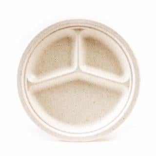Greenwave OV-P011 10" 3-Compartment Round Ovation Plate Greenwave