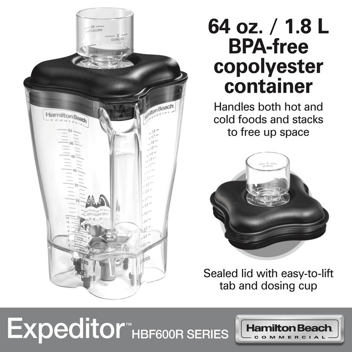 Hamilton Beach HBF600R Expeditor 3 HP Blender with 64 oz JarShopAtDean