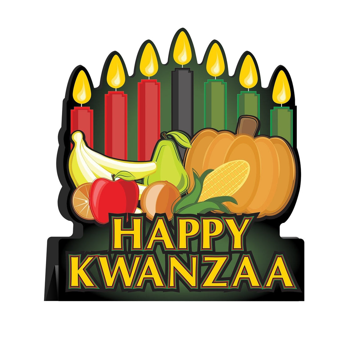 Happy Kwanzaa Centerpiece 10-3/4"