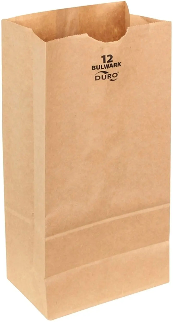 Duro Heavy Weight 12Lb Kraft Paper Bags 500/Bundle Duro