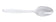 Heavy Weight Clear Teaspoon (Polystyrene)