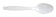 Heavy Weight White Teaspoon (Polystyrene)