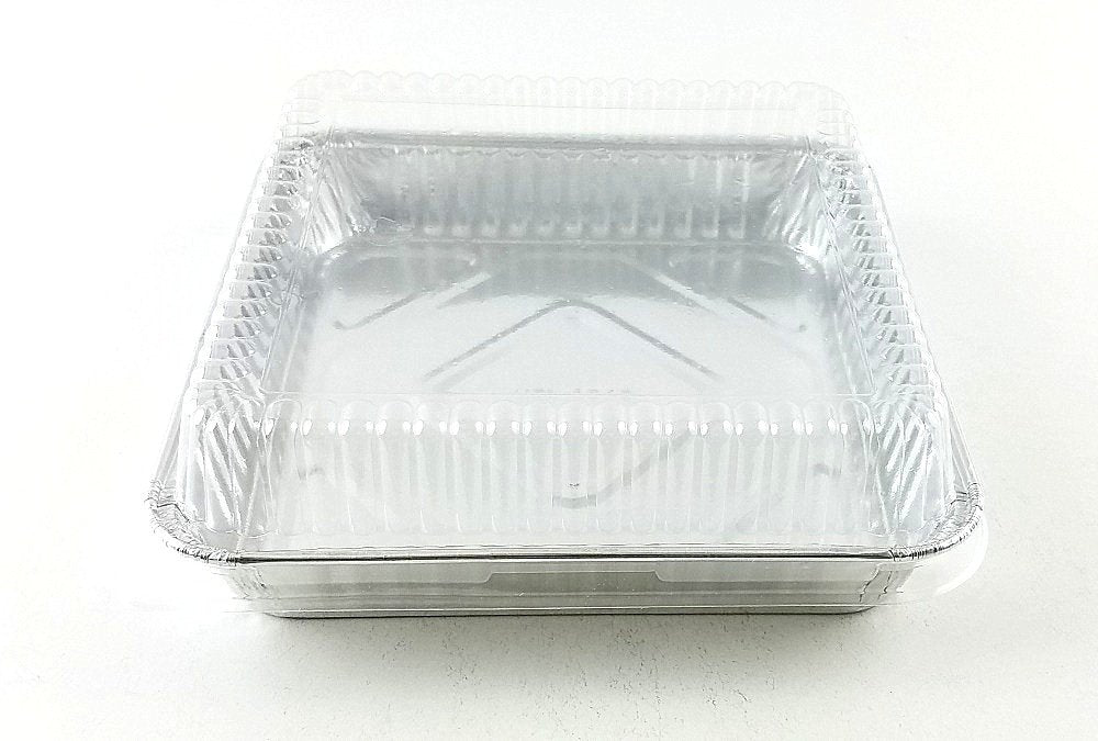 HFA 4048DL - 500 8.25" x 1.5" Square Dome Lid for Foil Cake PanShopAtDean
