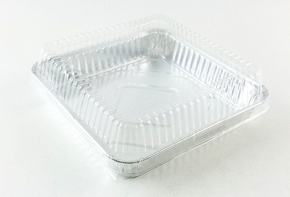 HFA 4048DL - 500 8.25" x 1.5" Square Dome Lid for Foil Cake PanShopAtDean