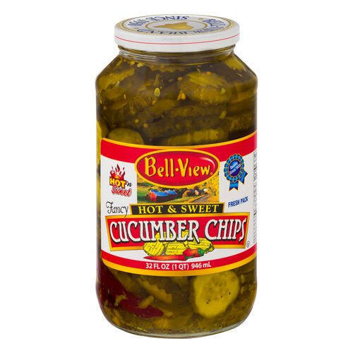 Bell-View Hot and Sweet Cucumber Chips 1 Quart Bell-View