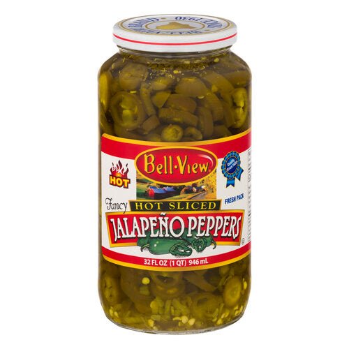 Bell-View Hot Sliced Jalapeno Peppers Quart Bell-View