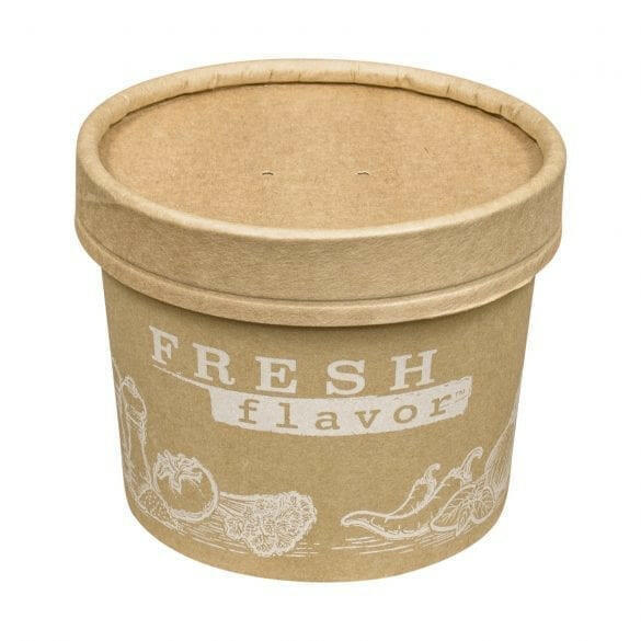 Inno-Pak 12 Oz Kraft Paper Food Container with Lid Innopak