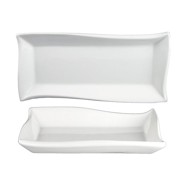ITI AS-160 9.75"X4.75" Wave Rectangular Plate International Tableware
