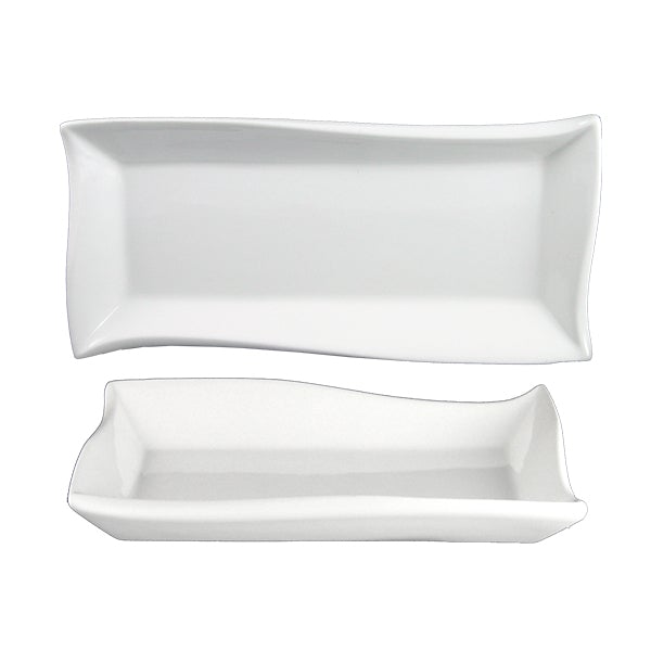 ITI AS-60 6"X3" Aspekt Wave Rectangular Plate International Tableware