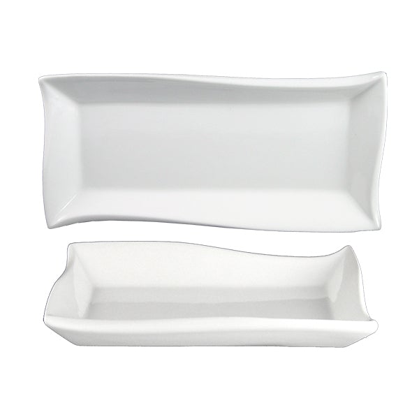 ITI AS-80 8"X3.75" Wave Rectangular Plate International Tableware