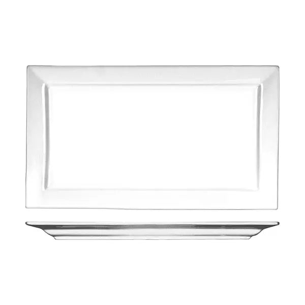 ITI EL-21 Elite 11.75" X 7" Rectangular Plate International Tableware