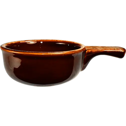 ITI OSC-15-H 12 Oz Caramel / Beige Onion Soup Crock with Handle International Tableware