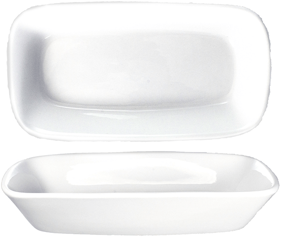 ITI QP-84 12 Oz Rectangular Dish White International Tableware