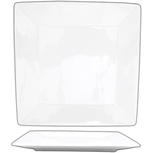 ITI SP-20 11.25" Square Plate Slope White International Tableware