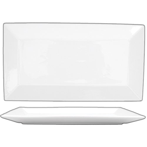ITI SP-50 Slope 14.5" x 8.25" White Rectangular Platter