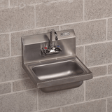 John Boos PBHS-W-1410-P Wall Mount Hand with 4" On Center Sink Faucet