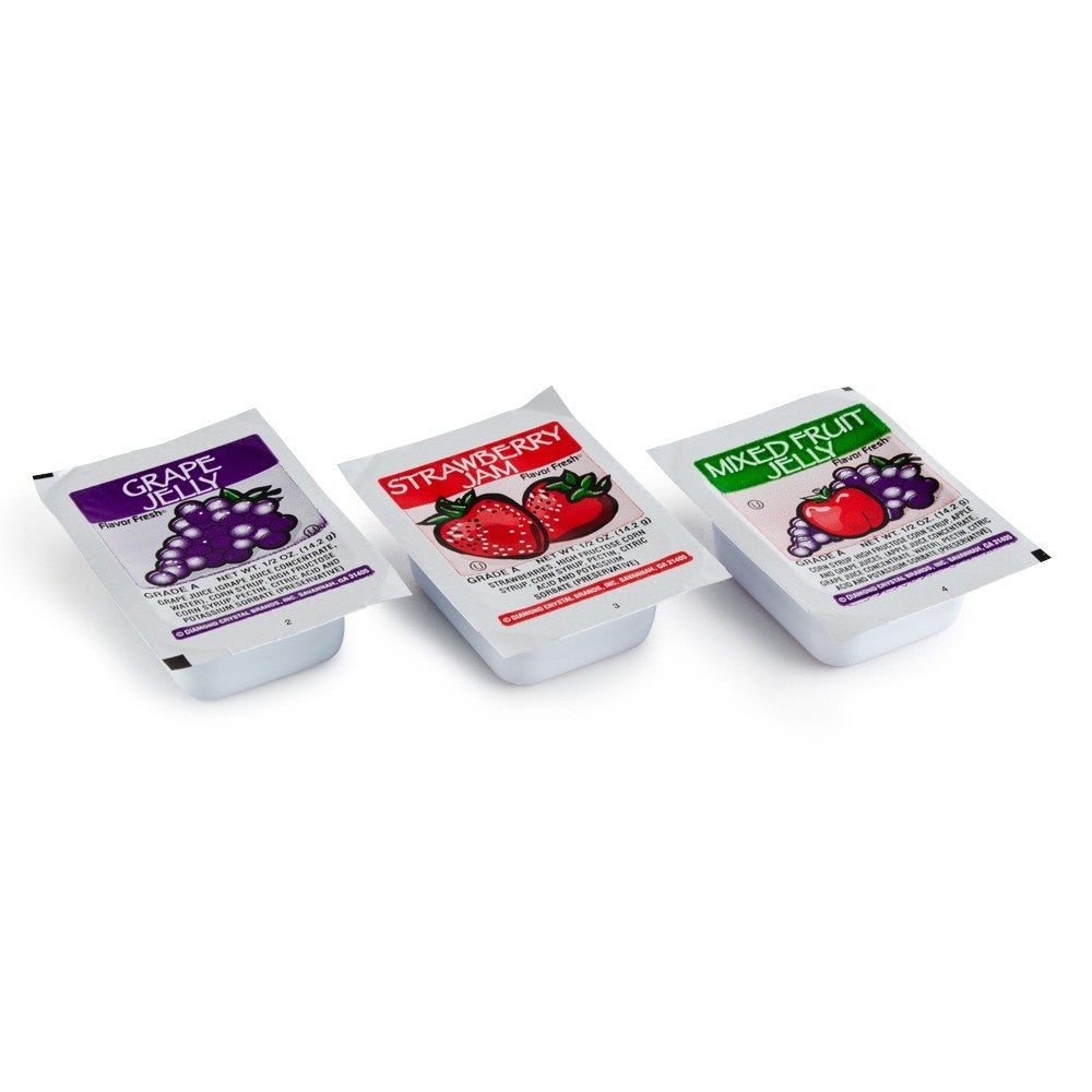 Jelly Packets Assorted Flavors 200/Case