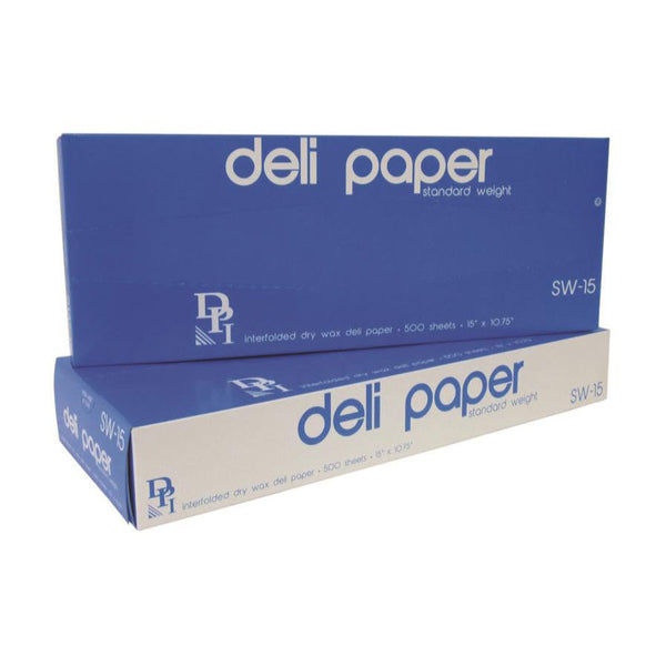 Durable Packaging Jumbo Deli Dry Waxed Paper - 15" X 10-3/4" (SW-15) Durable Packaging