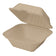 Inno-Pak 6" x 6" Natural Bagasse Hinged Container