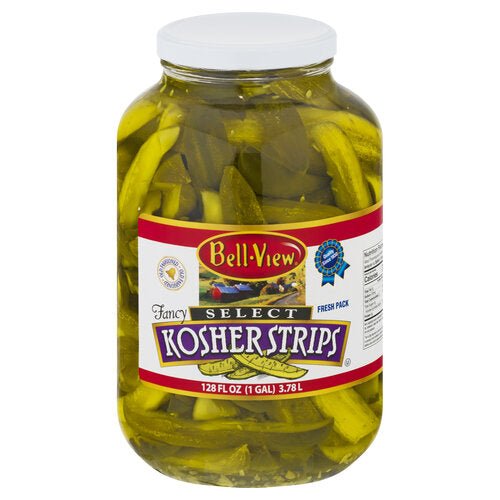 Bell-View Kosher Pickle Strips 1 Gallon Bell-View