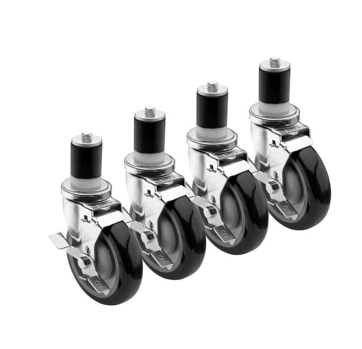 Krowne 28-129S 1-5/8" Stem Caster With Side Brake For Worktables Krowne