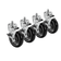 Krowne 28-146S Threaded Stem Caster 5" Wheel, Set of 4