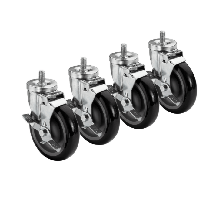Krowne 28-146S Threaded Stem Caster 5" Wheel, Set of 4 Krowne