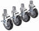 Krowne 28-151S Universal 5" Post Caster for Shelving