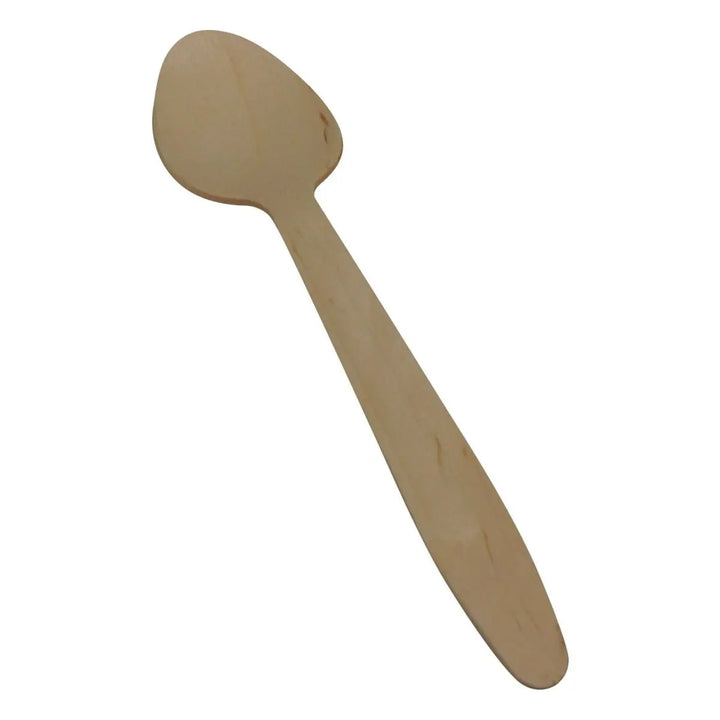 Leafware LWCS2 7" Natural Birchwood Spoons Leafware