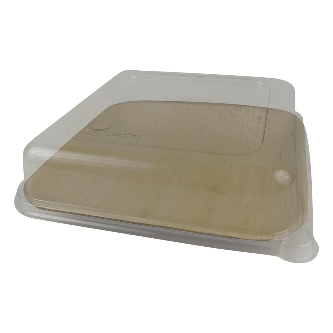 Leafware LW5S-GB 5" Square Palm Leaf Plate & Lid Combo Leafware
