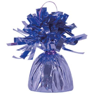 Light Blue Metallic Wrapped Balloon Weight