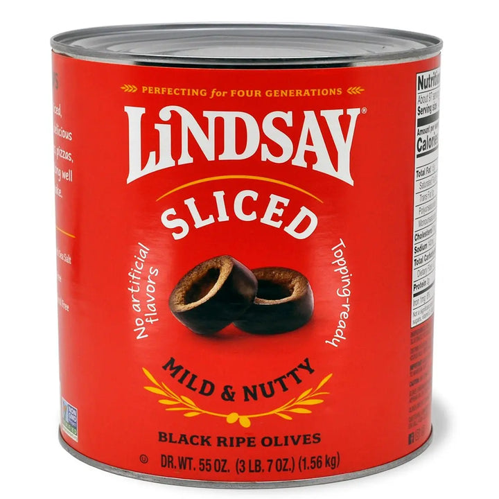 Lindsay 55 oz (#10 Can) Naturals Sliced Black Olives Lindsay