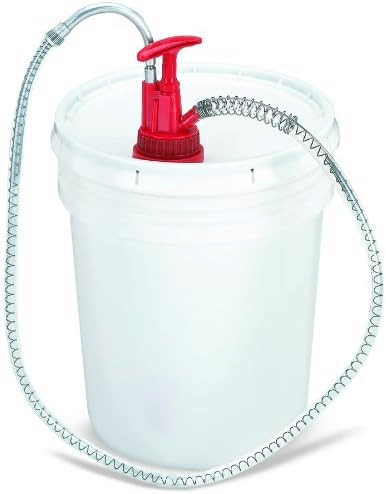 Lumax LX - 1336 Red Plastic Bucket Pump with Flex Hose and Non - Drip NozzleShopAtDean