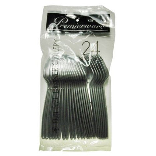 Maryland Plastics Spoons Silver 24/Pack